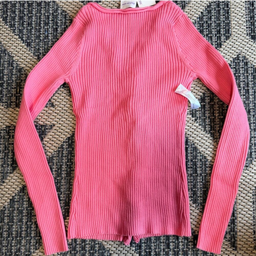 Find Me Now Charlie Ribbed Button Front Top Size S/M - Picture 6 of 7